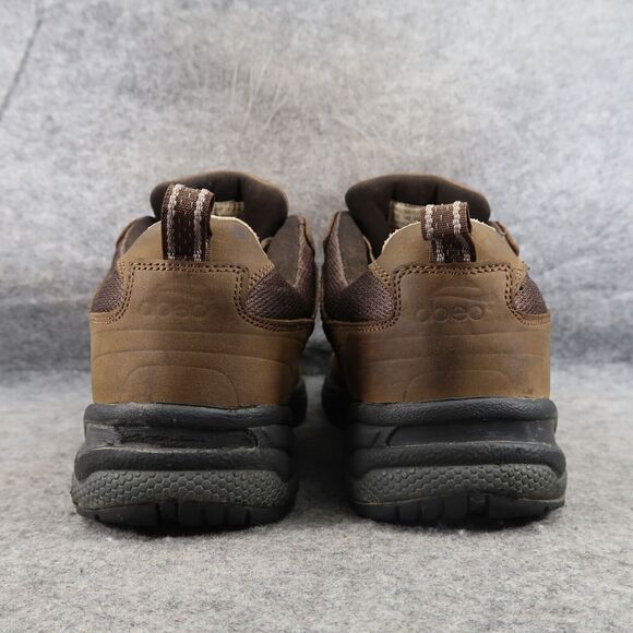 Abeo Shoes Mens 10 Sneakers Athletic Comfort Walking Leather Brown Casual Smart - Picture 4 of 15